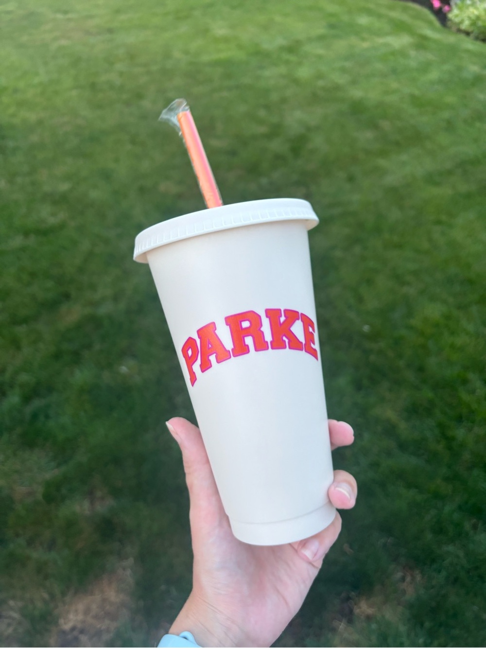 Parke x Dunkin’ tumbler in latte